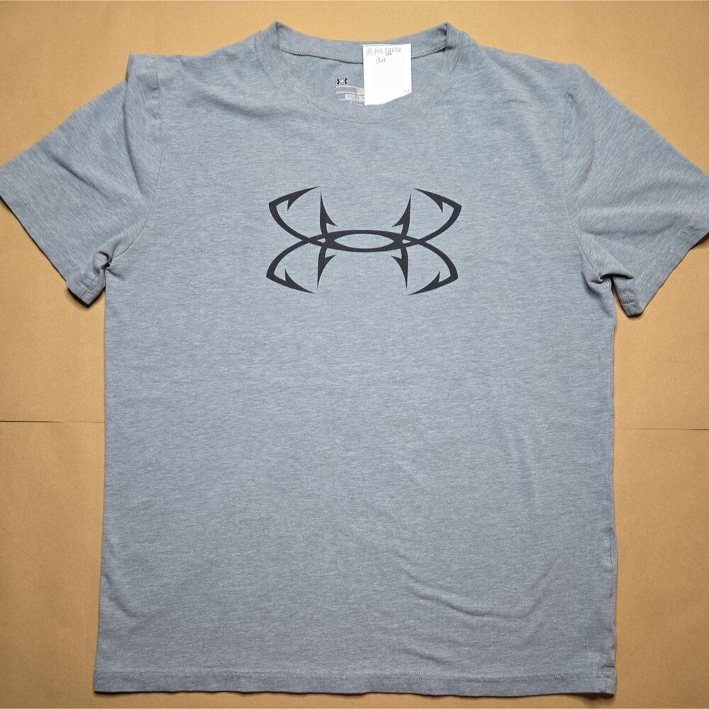 Under Armour Youth Boys Fish Hook Logo Graphic Short Sleeve Shirt YLG